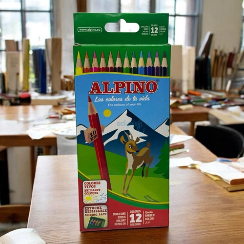 Alpino Tam Boy Kuru Boya Kalemi 12 Renk