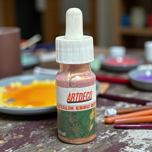 Artdeco Hazır Ebru Boyası 30ml 28 Metalik Bakır