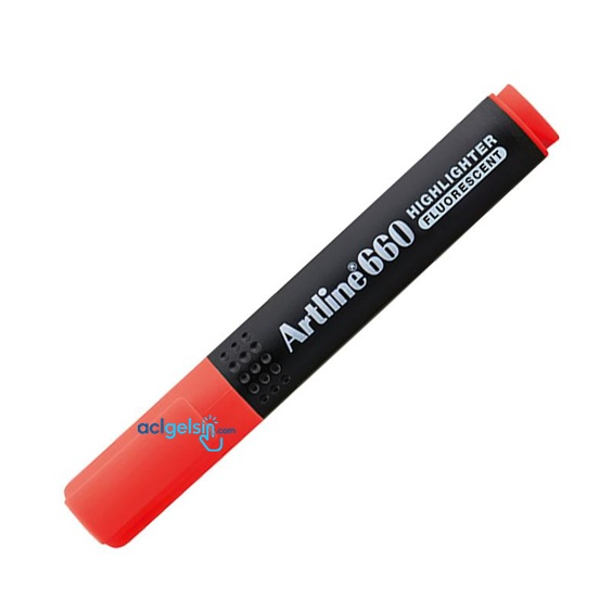 Artline 660 Fosforlu Kalem Kesik Uç 1,0-4,0 Mm Kırmızı