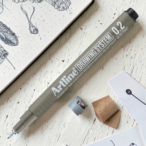 Artline Drawing System Teknik Çizim Kalemi 0.2 Siyah