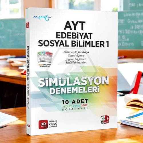 Ayt Edebiyat Sosyal Bilimler 1 Simülasyon Denemeleri Tamamı Video Çözümlü 3d Yayınları