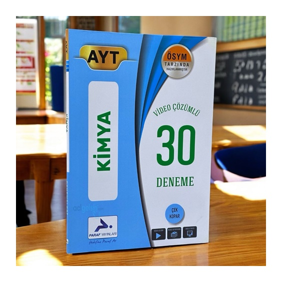 Ayt Kimya 30 Deneme Video Çözümlü Paraf Yayınları