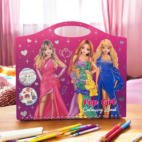 Bam Pop Girl Stickerli Boyama Kitabı