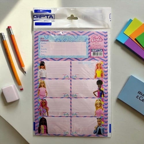 Barbie Ders Proğramlı Okul Etiketi