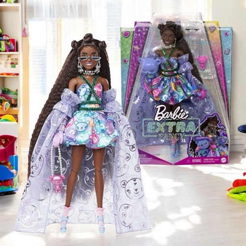 Barbie Extra Fancy Mor Kostümlü Bebek