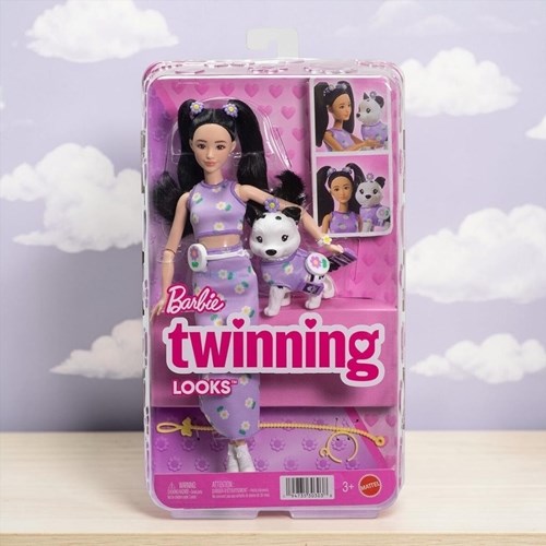 Barbie Uyumlu Dostlar Siyah Saçlı Bebek Ve Köpeği
