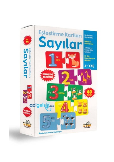 Bebeğimin İlk Sayılar Eşleştirme Kartları