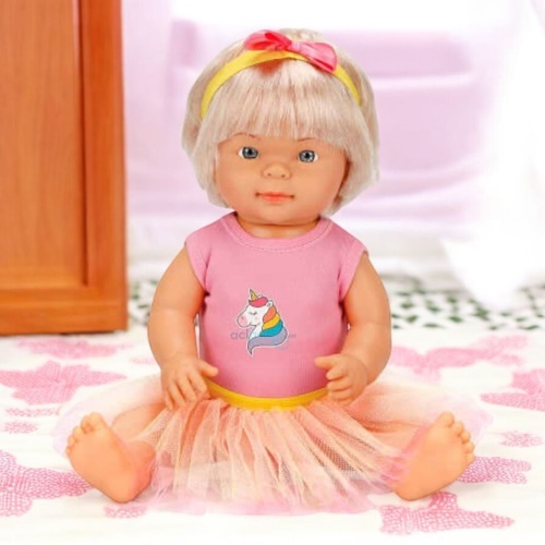 Bebelou Doğum Günü Bebeği 40 Cm Pembe Etekli