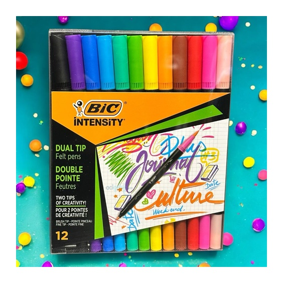 Bic Intensity Çift Uçlu Keçeli Kalem Seti 12li