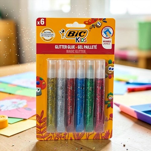 Bic Kids Glitter Glue Metalic 6’lı Simli Yapıştırıcı