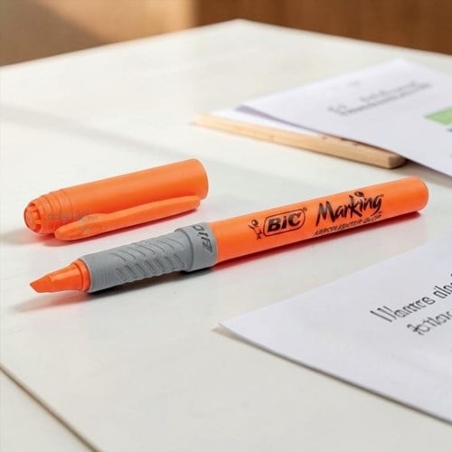 Bic Marking Highlighter Grip Fosforlu Kalem Turuncu