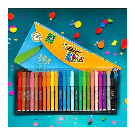 Bic Visacolor Xl Jumbo Keçeli Boya Kalemi 24 Renk