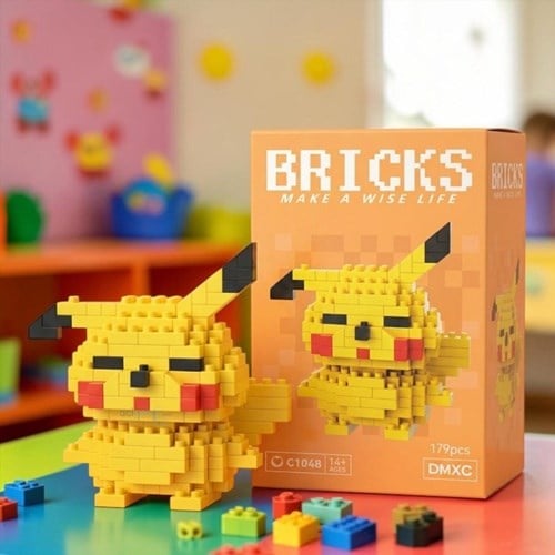 Bricks Pikachu Karakter Figürü Lego Yapı Oyuncakları