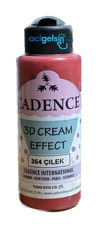 Cadence 3d Cream Effect Boya 120ml 354 Çilek