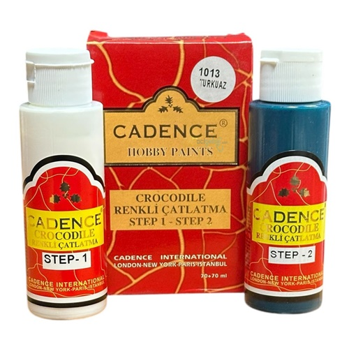 Cadence Crocodil Crackle Renkli İki Aşamalı Çatlatma 1013 Turkuaz