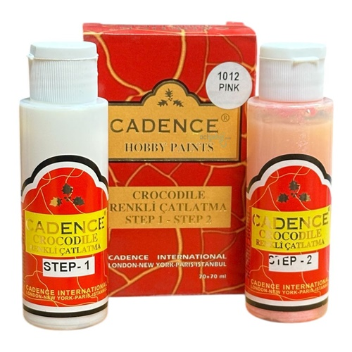 Cadence Crocodil Crackle Renkli İki Aşamalı Çatlatma 1012 Pembe