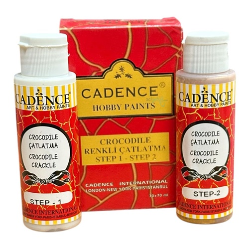 Cadence Crocodil Crackle Renkli İki Aşamalı Çatlatma 1020 Altın