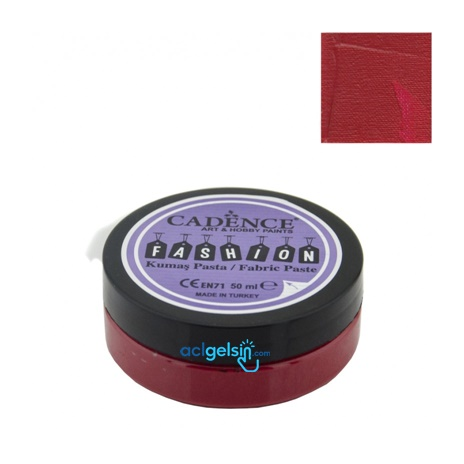 Cadence Fashıon Kumaş Pasta Opak Fp-04 Crimson Kırmızı 50ml