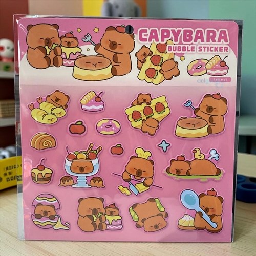 Capy Bara 3d Sticker Seti