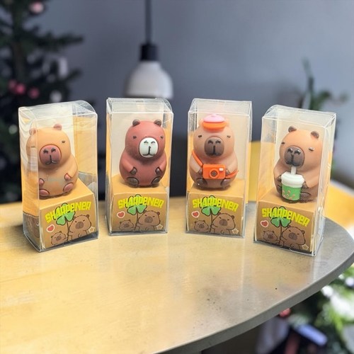 Capy Bara Figürlü 3d Silikon Kalemtraş Renkli