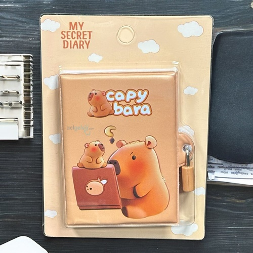 Capy Bara Kilitli Hatıra Defteri