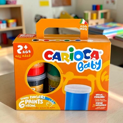 Carioca Bebek Parmak Boyası 6 Lı 6x80 Ml Süper Yıkanabilir