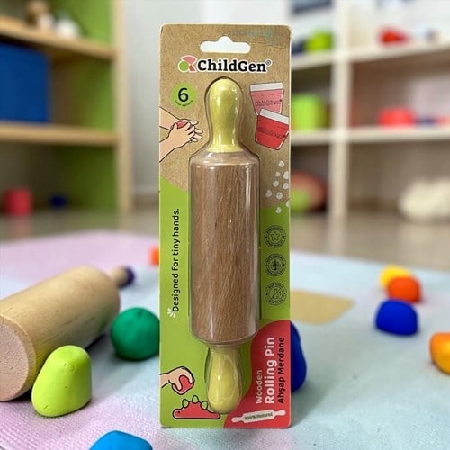 Childgen Merdane Doğal Ahşap - Pastel Sarı