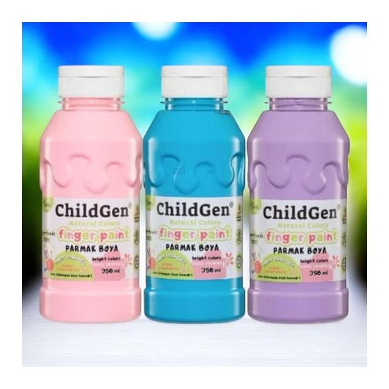 Childgen Pastel Set 2 Süper Yıkanabilir Parmak Boyası 3x350 Ml