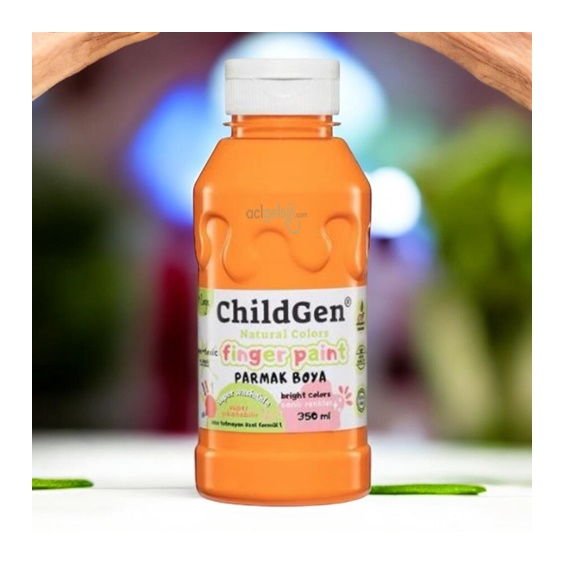 Childgen Süper Yıkanabilir Parmak Boyası 350 Ml Turuncu