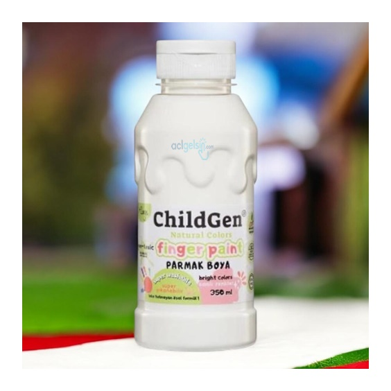 Childgen Süper Yıkanabilir Parmak Boyası 350 Ml Beyaz