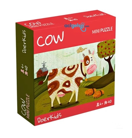 Çiftlik Sevimli İnek Mini Puzzle 40 Parça 4+ Yaş