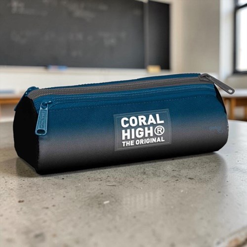 Coral High Gri Renk Geçişli Kalem Kutusu 3 Bölmeli