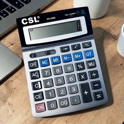 Csl Dijital Hane Hesap Makinası 12 Haneli Cs-2385