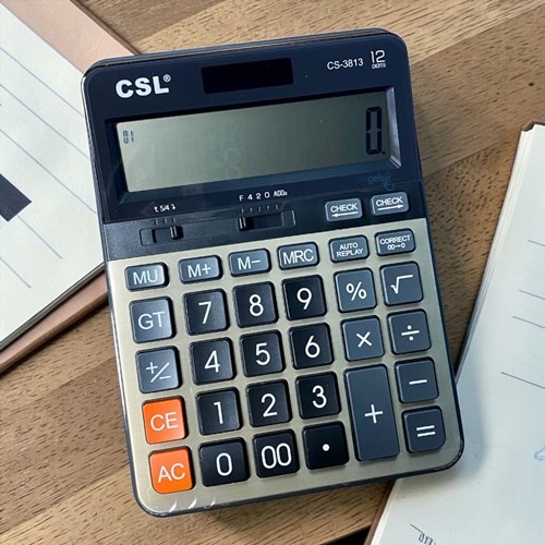Csl Dijital Hesap Makinası 12 Haneli İşlem Kontrol Cs-3813