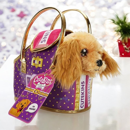 Cutekins Taşıma Çantalı Peluş Köpek