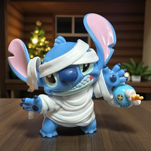 Dek Premium Seri 11'cm Aksesuarlı Stitch Figür Mumya