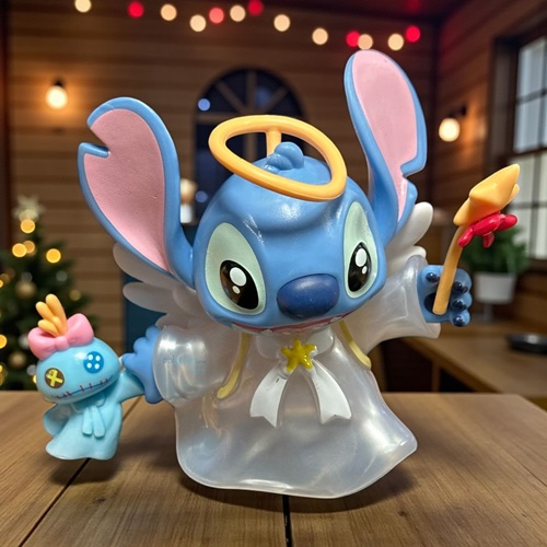 Dek Premium Seri 11'cm Aksesuarlı Stitch Figür Angel