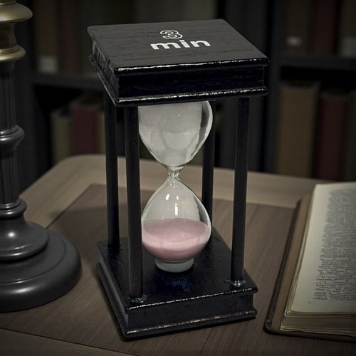 Dekoratif Oval Ahşap Renkli Kum Saati 3 Min Pembe