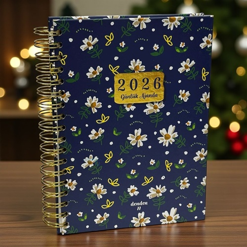 Denden Spiralli 2026 Small Flowers Desen Ajanda