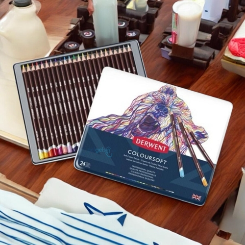 Derwent Coloursoft Kuru Boya Kalemi 24 Renk