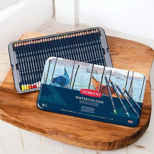 Derwent Watercolour Suluboya Kalemi Metal Kutu 36'lı