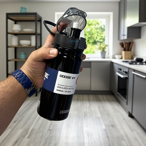 Dodge Çelik Termos Matara Siyah 620 Ml