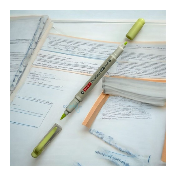 Dong-a Twınlıner Soft Fosforlu Brush Kalem Limon Sarı