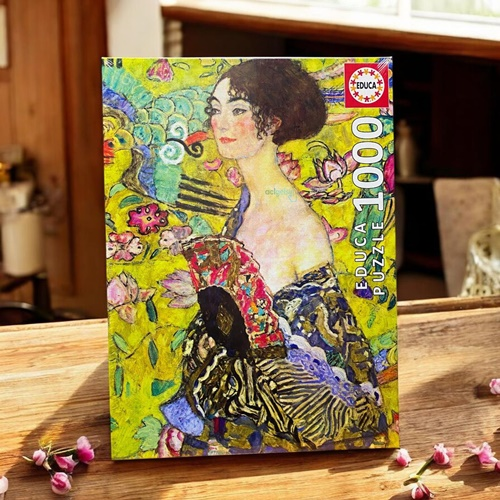Educa Puzzle 1000 Parça Yelpazeli Kadın, Gustav Klimt