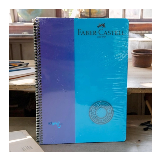 Faber Castel Bicolor Spralli Defter A4 80 Yaprak Çizgisiz