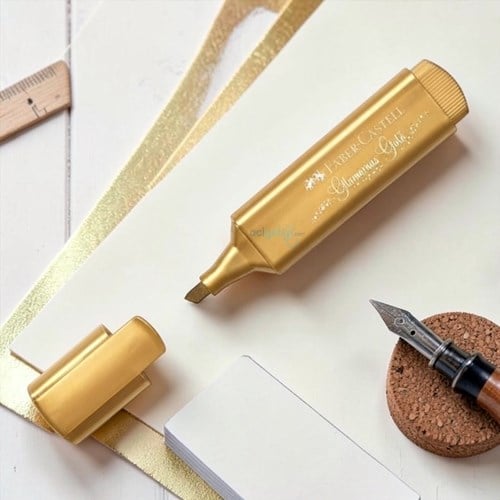 Faber Castell Fosforlu Kalem Metalik Gold