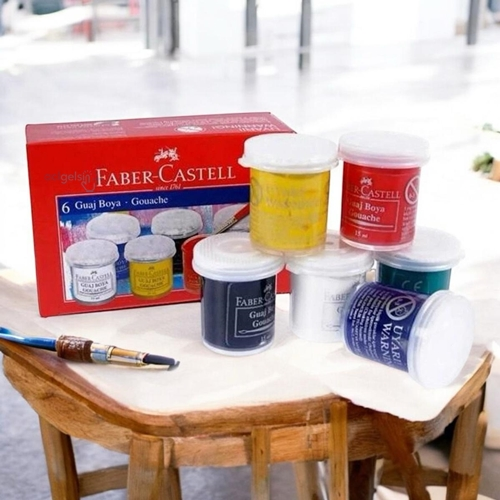 Faber Castell Guaj Boya 6 Lı Şişe