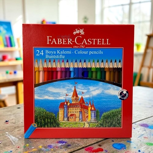 Faber Castell Kuru Boya Kalemi Tam Boy 24 Renk
