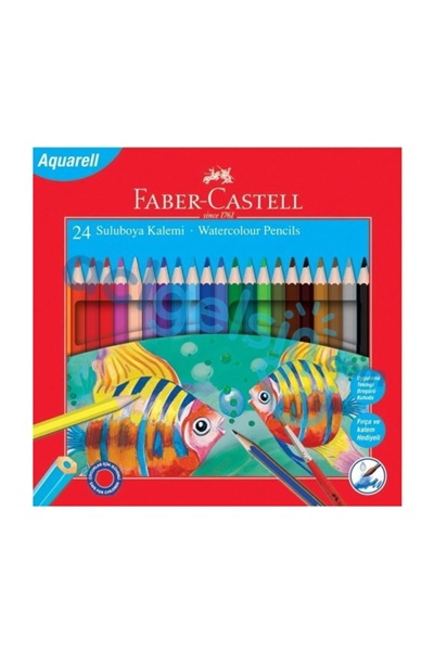 Faber Castell Kuru Sulu Boya Kalemi Aquarell 24 Renk
