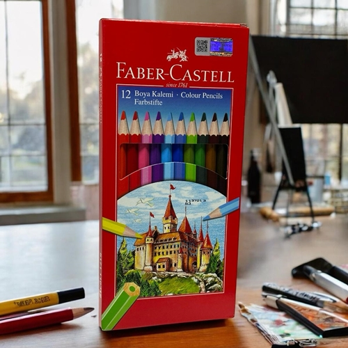 Faber Castell Redline Kuru Boya Kalemi Tam Boy 12 Renk